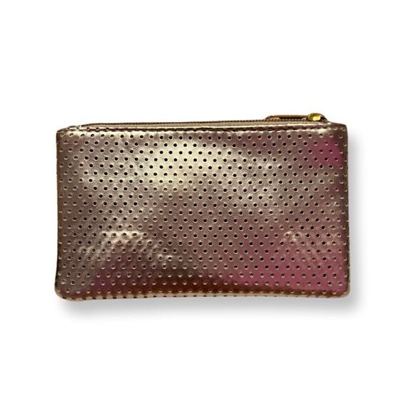 🤯5/$20🤯 NEW Gold Perforated Small Zippered Pouch - Picture 1 of 2